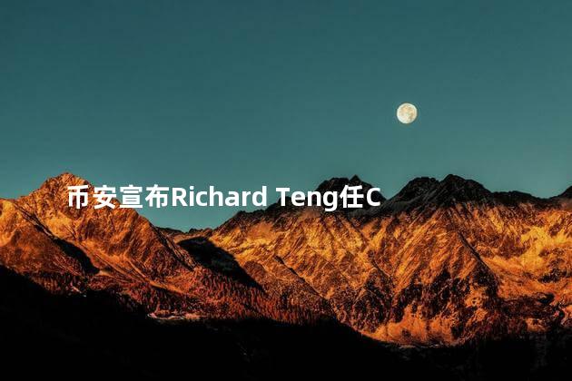 币安宣布Richard Teng任CEO